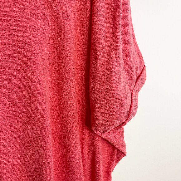 Coral Pink Oversized Dolman Sleeve Tee - Size Medium - Picture 4 of 5